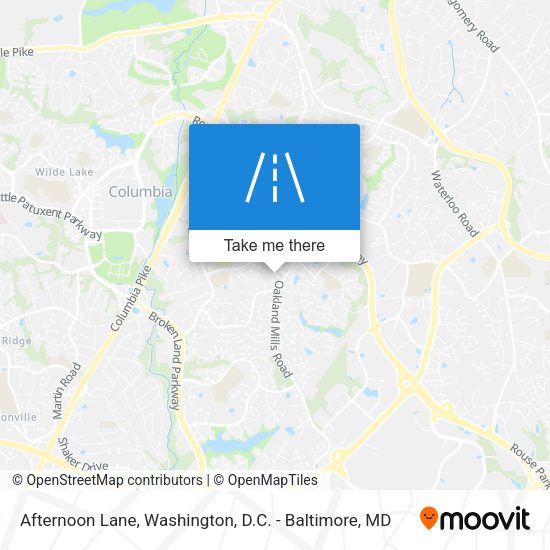 Afternoon Lane map