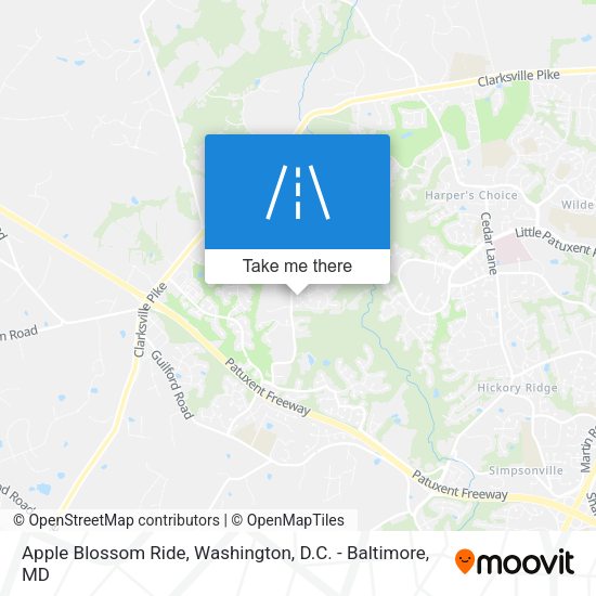 Apple Blossom Ride map