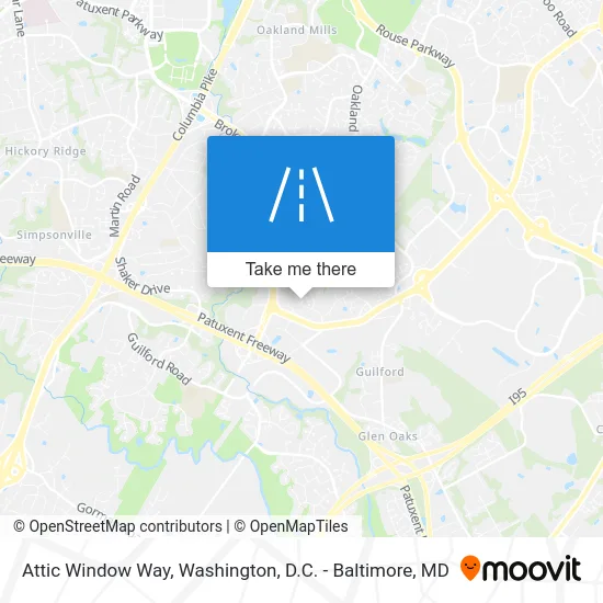 Attic Window Way map