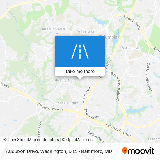 Audubon Drive map
