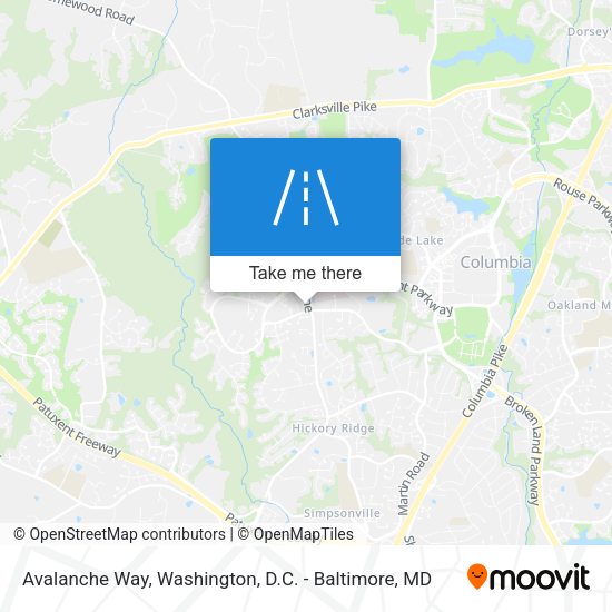 Avalanche Way map