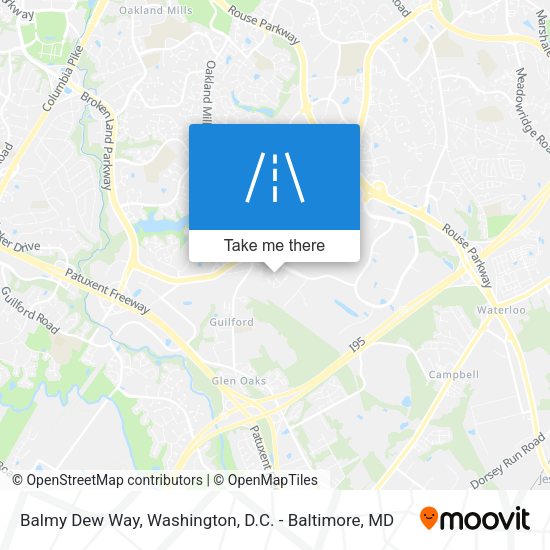 Balmy Dew Way map