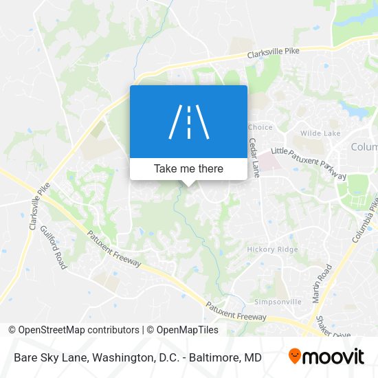 Bare Sky Lane map