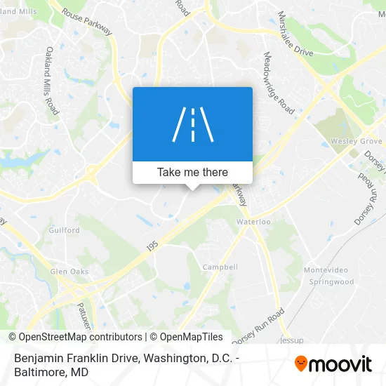 Benjamin Franklin Drive map