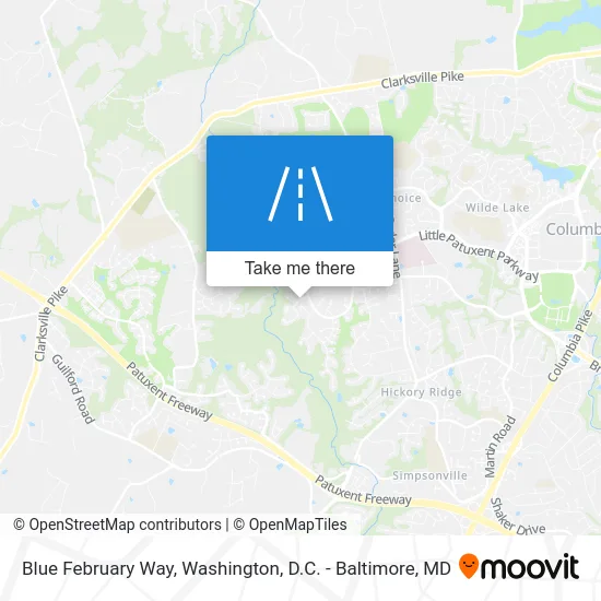 Blue February Way map