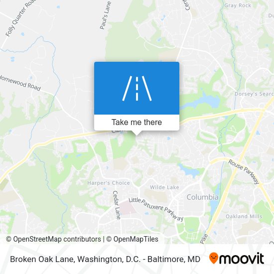 Broken Oak Lane map