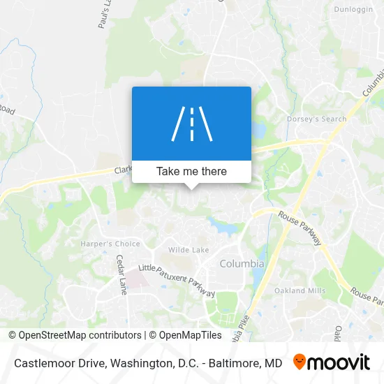 Castlemoor Drive map