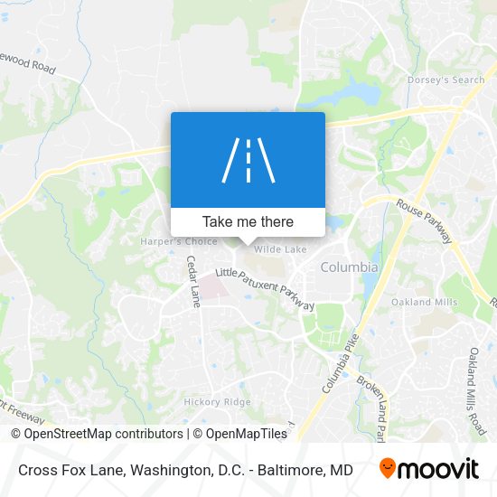 Cross Fox Lane map