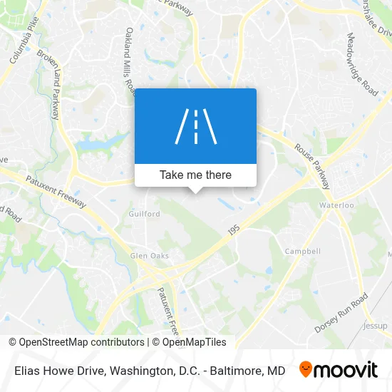 Elias Howe Drive map