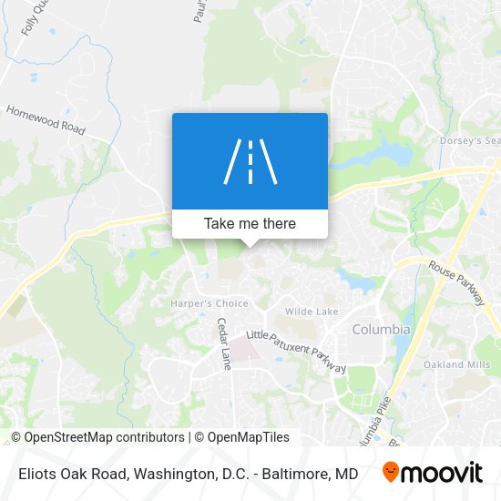 Eliots Oak Road map