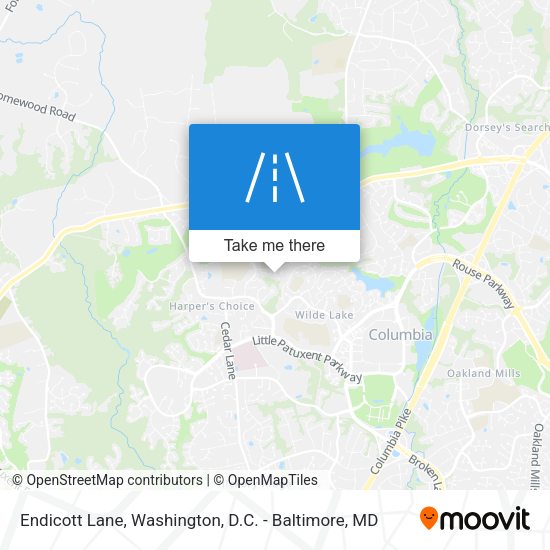 Mapa de Endicott Lane