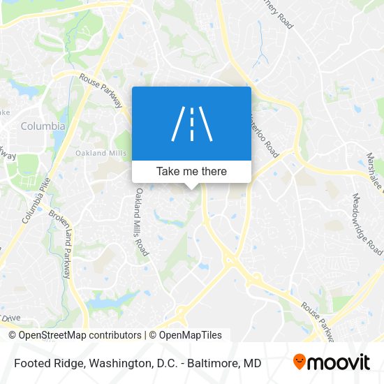 Footed Ridge map