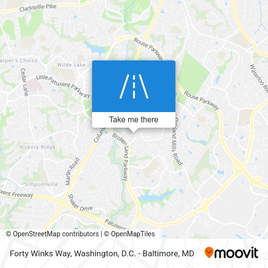 Forty Winks Way map