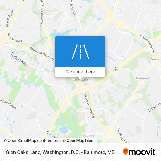 Glen Oaks Lane map