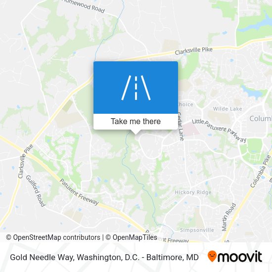 Gold Needle Way map