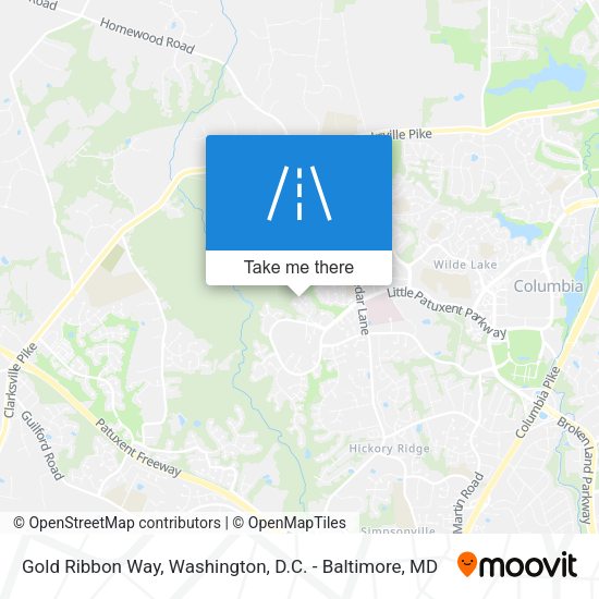 Mapa de Gold Ribbon Way