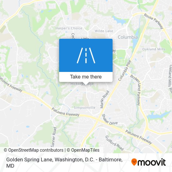 Golden Spring Lane map