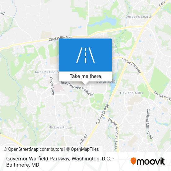Mapa de Governor Warfield Parkway