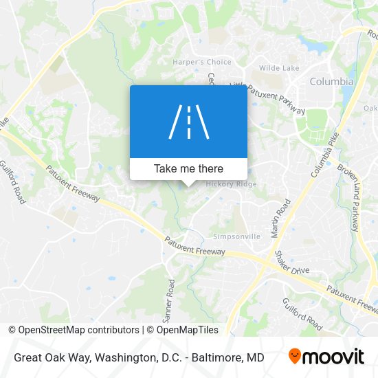 Great Oak Way map