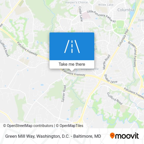Mapa de Green Mill Way