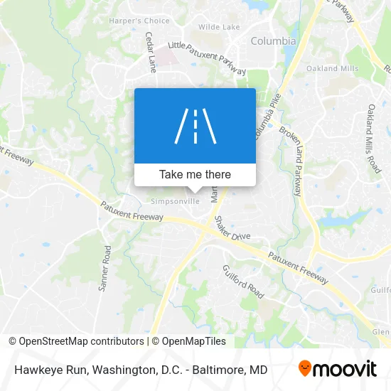 Hawkeye Run map