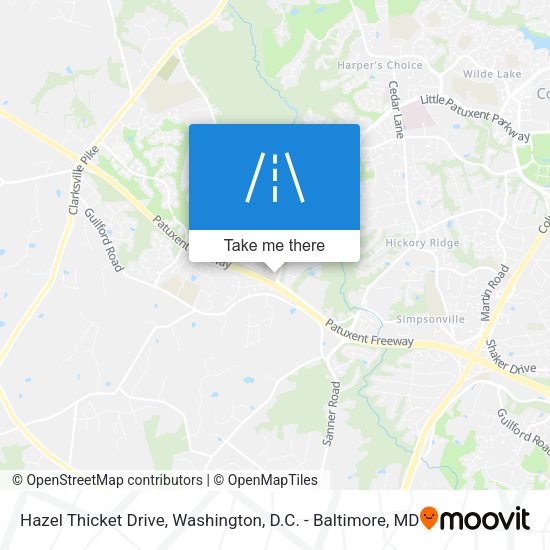 Hazel Thicket Drive map