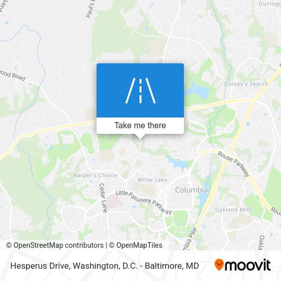 Hesperus Drive map