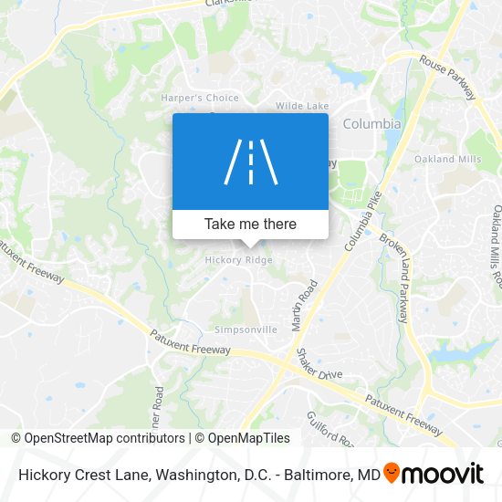 Mapa de Hickory Crest Lane