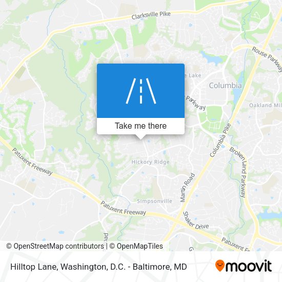 Hilltop Lane map