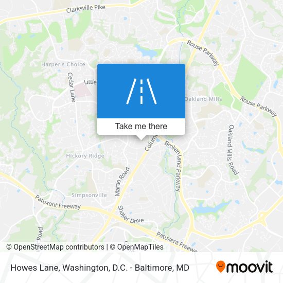 Mapa de Howes Lane