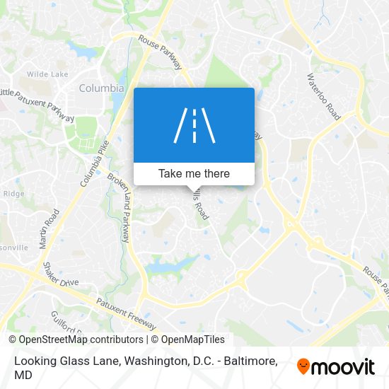 Looking Glass Lane map