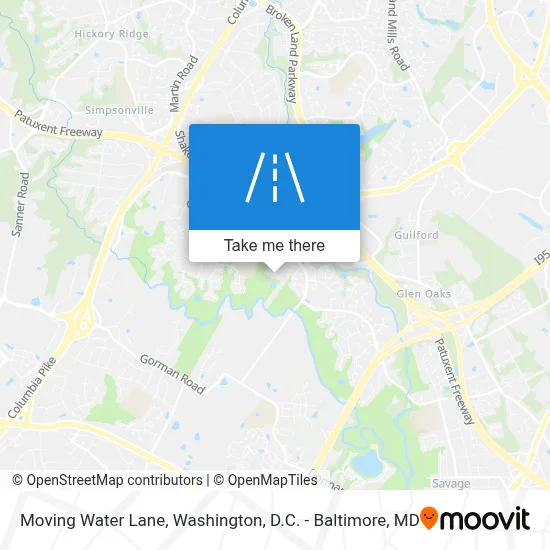 Moving Water Lane map