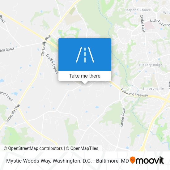 Mystic Woods Way map