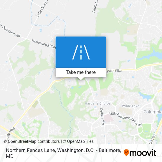 Northern Fences Lane map