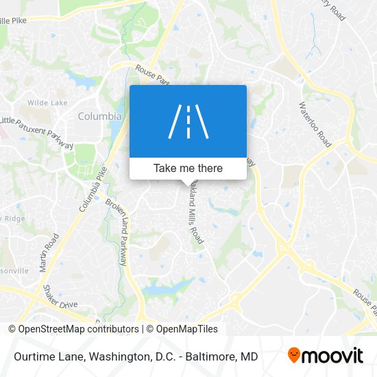 Ourtime Lane map