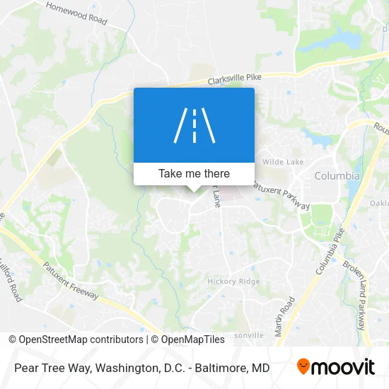 Pear Tree Way map