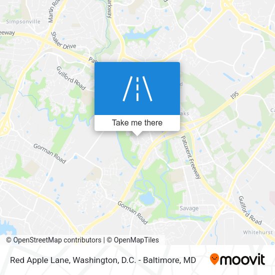 Red Apple Lane map