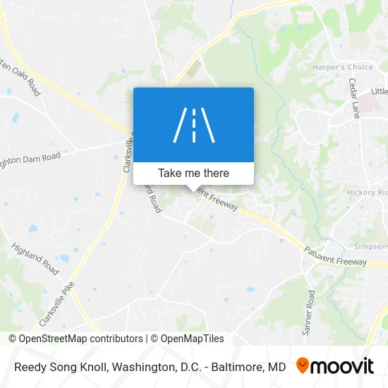 Reedy Song Knoll map