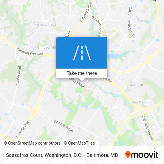 Sassafras Court map