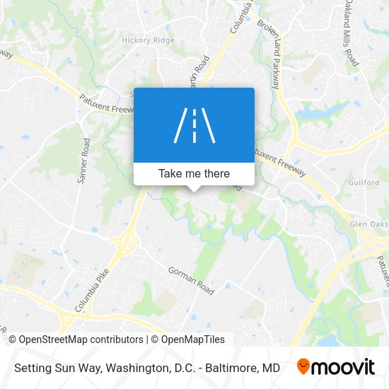 Setting Sun Way map