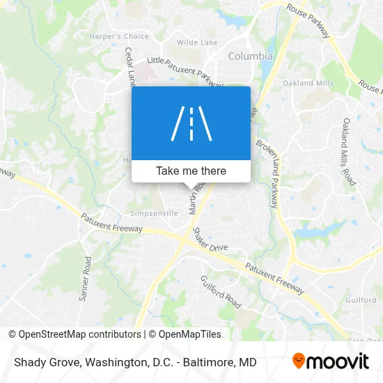 Shady Grove map