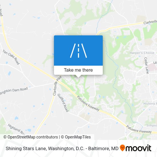 Shining Stars Lane map