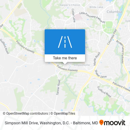 Simpson Mill Drive map