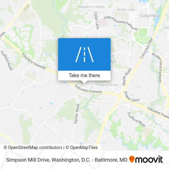 Simpson Mill Drive map