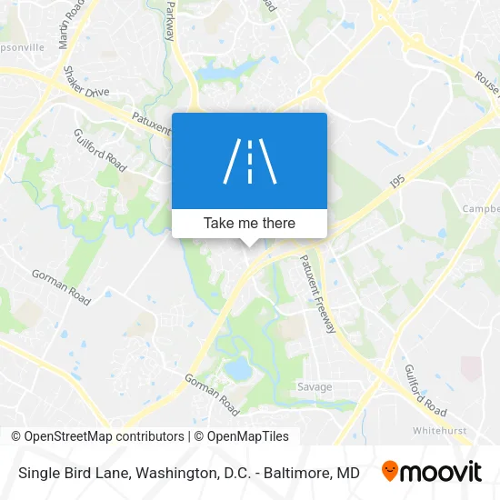 Single Bird Lane map