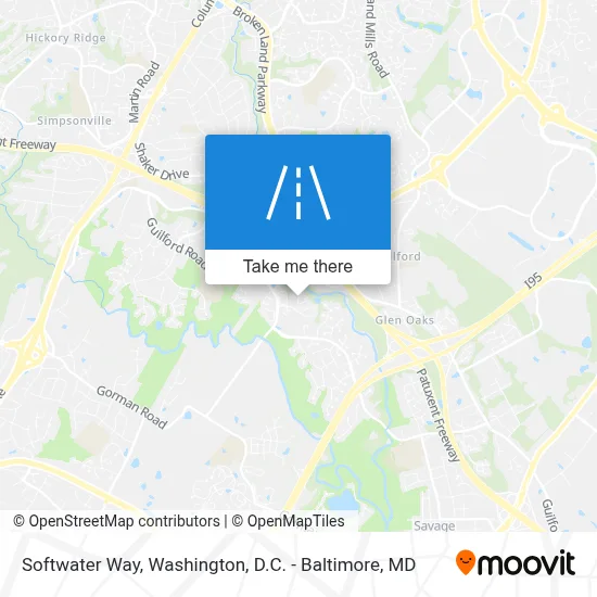 Softwater Way map