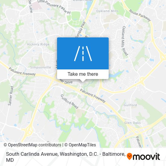 South Carlinda Avenue map