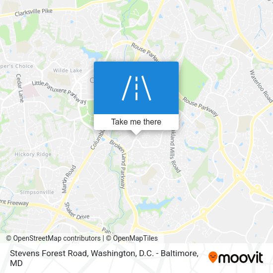 Mapa de Stevens Forest Road