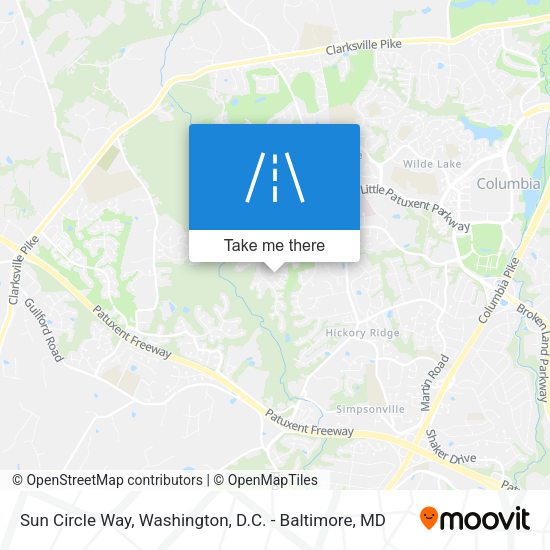 Sun Circle Way map