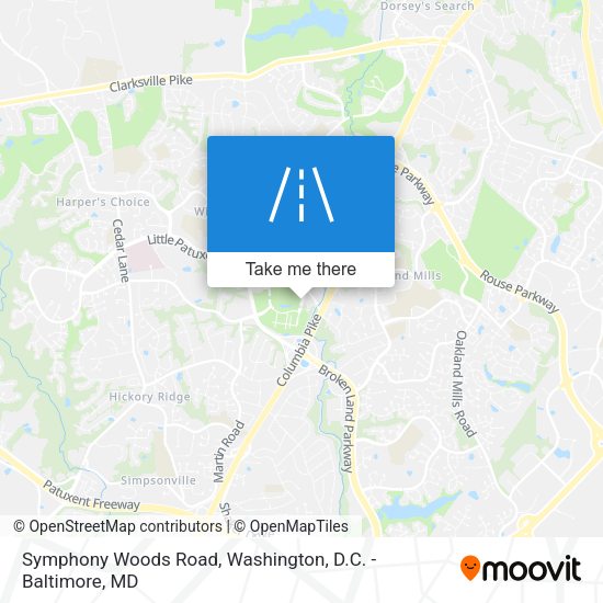 Symphony Woods Road map